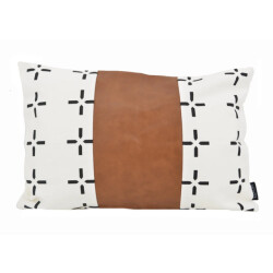 NOVÉE Vida nova #5 | 30 x 50 cm | kussenhoes | katoen / polyester / pu leder