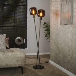 Hoyz vloerlamp bronza 2-lichts sienna brown