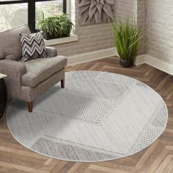 Muratap Outlet vloerkleed lindo fluffy groen- 160 cm rond