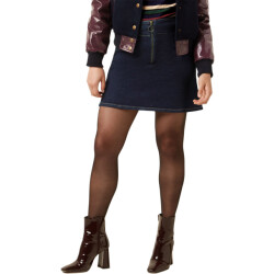 King Louie Olivia zip skirt walker denim