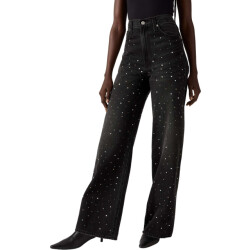 Levi's Ribcage wide leg h223 dazzie me smoke blk