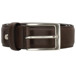 Zenino Lederen riem carson donkerbruin cm