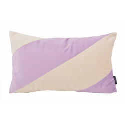 NOVÉE Sierkussen velvet swirl lila/crème | 30 x 50 cm | fluweel/polyester