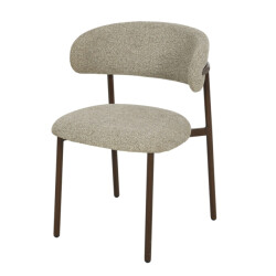 Livingfurn eetkamerstoel micah hush walnut - set van 2