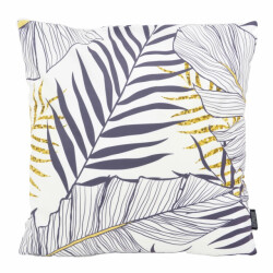 Gek op kussens! Blue palm leaves | 45 x 45 cm | kussenhoes | katoen/polyester