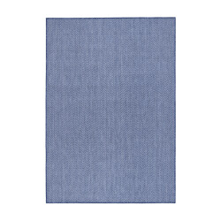 CaliCosy Vloerkleed rechthoekig donkerblauw met geometrische strepen fresco