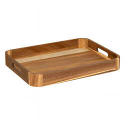 Casa di Elturo Groot serveerplank met stolp bamboe basis en glazen deksel 41,4 x 25,5 x 5,7