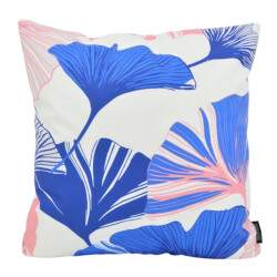 Gek op kussens! Sierkussen pink blue ginkgo | 45 x 45 cm | katoen/polyester