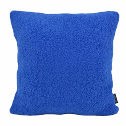 NOVÉE Sierkussen teddy blauw | 45 x 45 cm | polyester