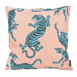 Gek op kussens! Sierkussen blue tiger | 45 x 45 cm | katoen/linnen