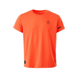 WATTS Unisex t-shirt 01 ronde hals organisch katoen effen koraal