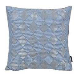 NOVÉE Luxury checker blue | 45 x 45 cm | kussenhoes | jacquard / polyester