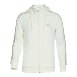 Adidas Heren essentials gestreepte french terry hoodie met volledige ritssluiting