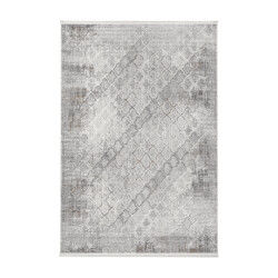 CaliCosy Vloerkleed rechthoekig grijs met beige en grijze motieven verona