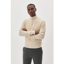 Matinique 30207192 lagoon 1411071 oister gray melange heren trui half zip matini