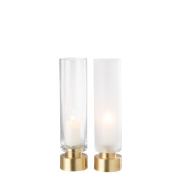 J-Line Candleholder/vase pia glass/copper transparent/gold large assortment of 2
