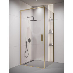 Badplaats Douchecabine alava 100 x 100 x 190 cm goud douchewand met