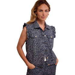 Tramontana Gilet blue denim