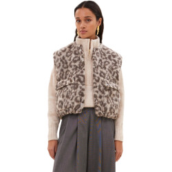 By-Bar Amsterdam Maggie sleeveless leo jacket leopard print