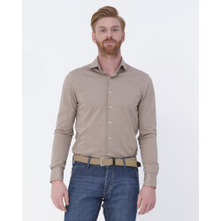 Dutch Dandies Knitted slim fit overhemd met lange mouwen