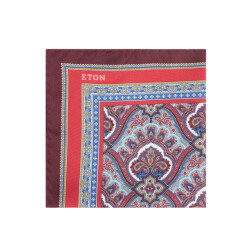 Eton Paisley print silk pocket square