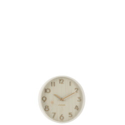 J-Line Wall clock plywood/mdf white small