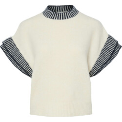 Y.A.S Yastelo ss knit top s. birch/navy blazer