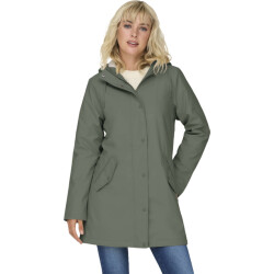 Only Onlsally raincoat otw noos castor gray/white te