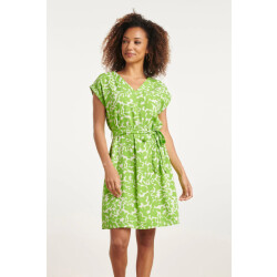Smashed Lemon 24135 helder jurk met bladerprint |
