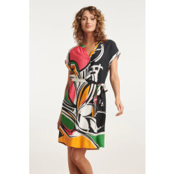 Smashed Lemon 24151 zomerjurk met abstracte bloemenprint |