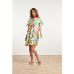 Smashed Lemon 24041 bloemenprint jurk |