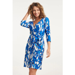 Smashed Lemon 24051 aansluitende wrap jurk met stretch |