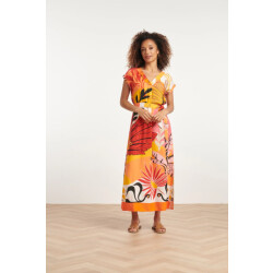 Smashed Lemon 24048 klassieke zomer maxi jurk |