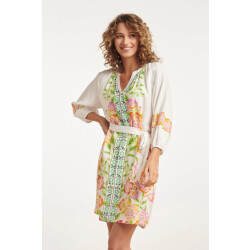 Smashed Lemon 24062 korte zomerjurk met levendige bloemenpatroon |