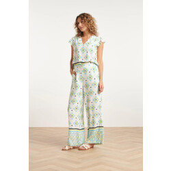 Smashed Lemon 24070 lange flowy zomerbroek met grafische print |