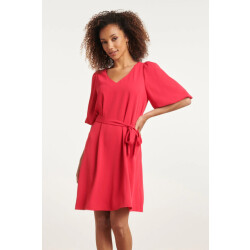 Smashed Lemon 24093 ballonmouw jurk met v-halsriem |