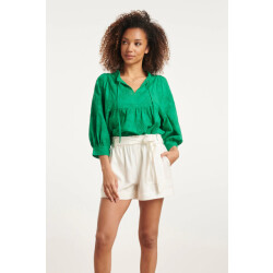Smashed Lemon 24112 bloemen geborduurde top emerald |