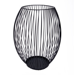 QUVIO Kaarsenhouder met frame 24 cm rond metaal -