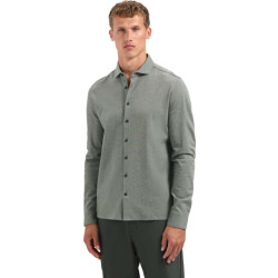 No Excess Shirt jersey melange stretch dark green