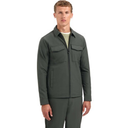 No Excess Overshirt full zipper stretch sedoc dark steel