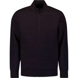 No Excess Sweater full zip stand up-collar re black