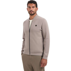 No Excess Sweater full zipper pique bomber clay