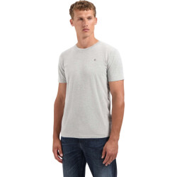 No Excess T-shirt crewneck solid basic grey melange