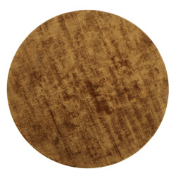 J-Line Carpet round handmade viscose brown