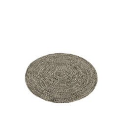 J-Line Carpet miami outdoor poly black/white small