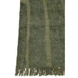 J-Line Rug rounded lines wool khaki green