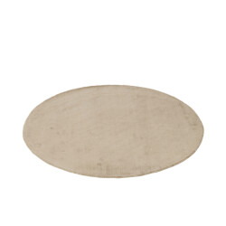 J-Line Carpet round handmade viscose beige
