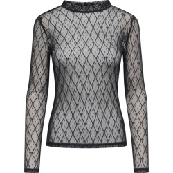 Only Onlsalina l/s lace top jrs black