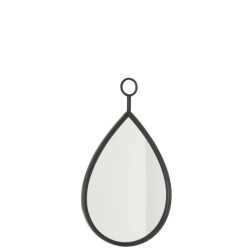 J-Line Hanging mirror drop mirror/mdf black small