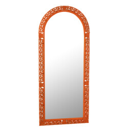 J-Line Mirror carved mumbai mango wood mix